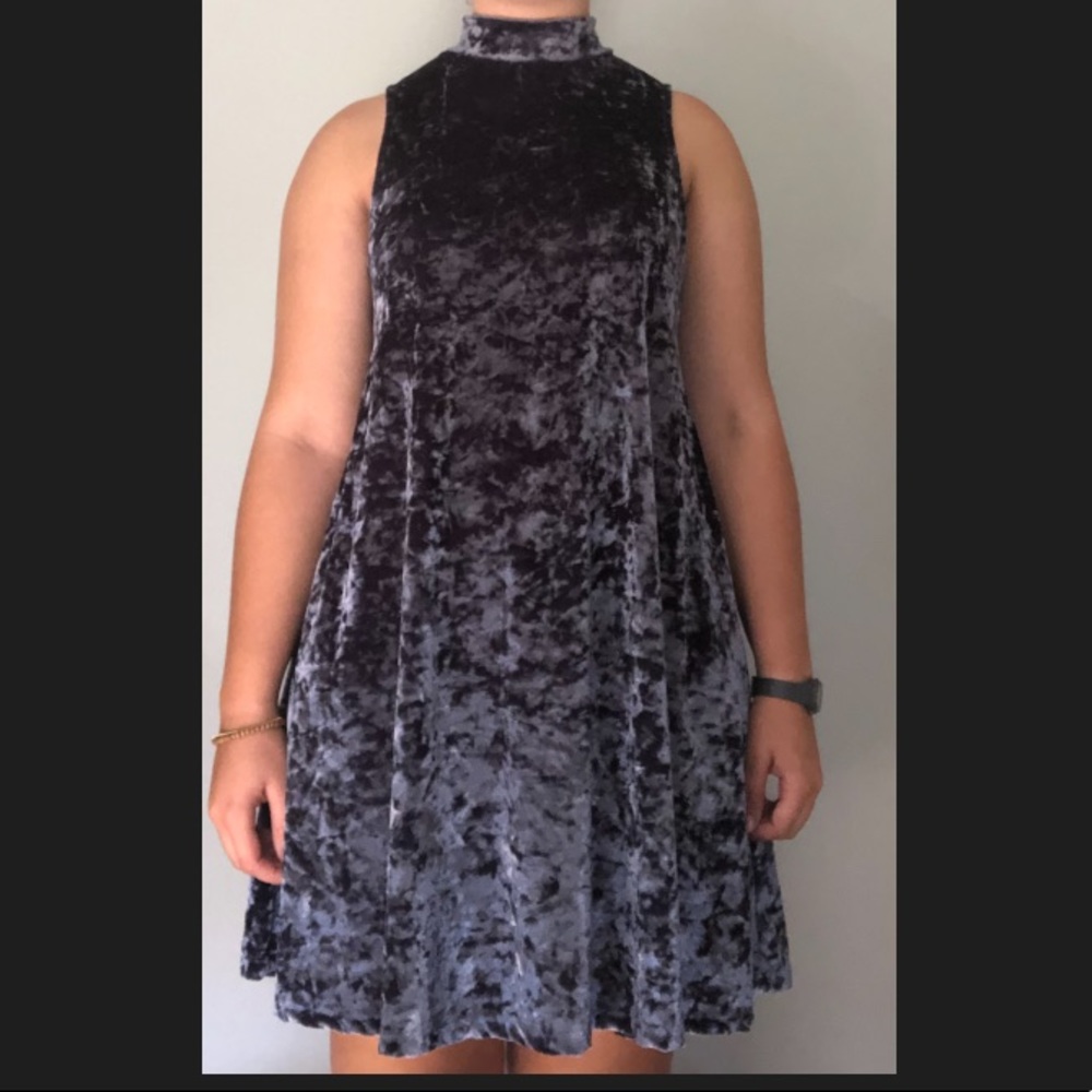 Crushed velvet dress